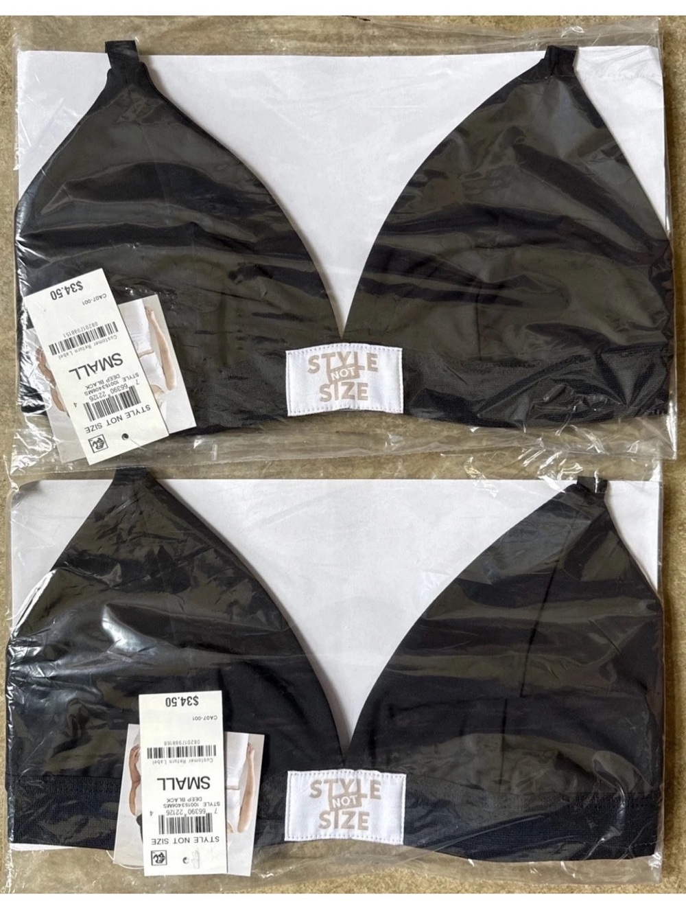Black Bralette Bras Size Small Lot of 2 Style Not Size Macy’s New FAST SHIPPING